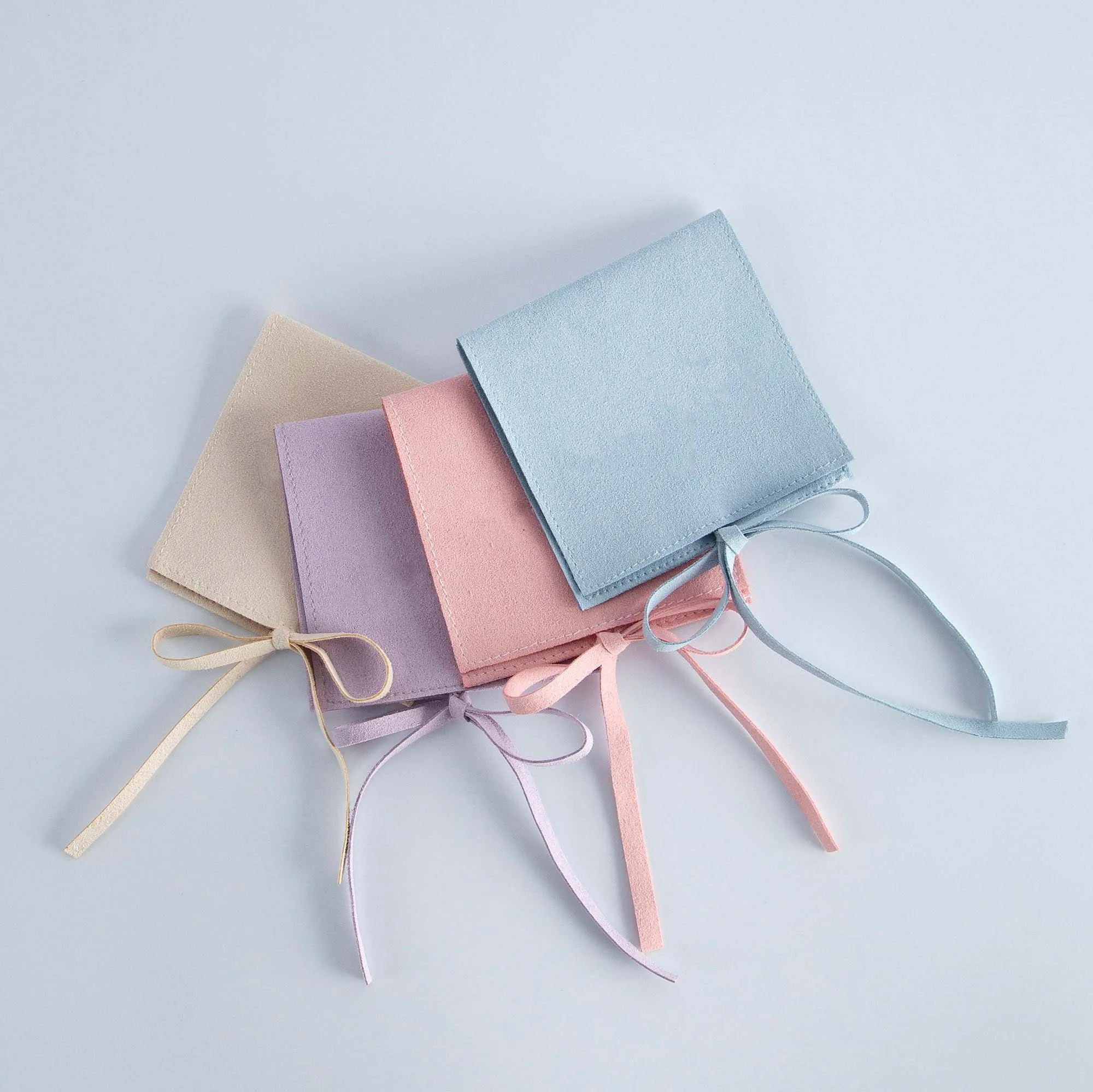 Recyclable Custom logo Small Flap Pouch Microfiber Small Envelope Flap Velvet Suede Fabric Pouch Jewelry Packaging Bags