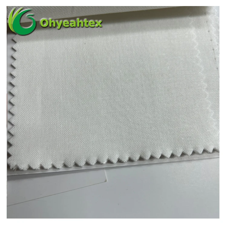 PFP Linen Cotton Woven Plain Fabric For Tshirt Dress Stock Ready Colors White Suitable For Digital Printing