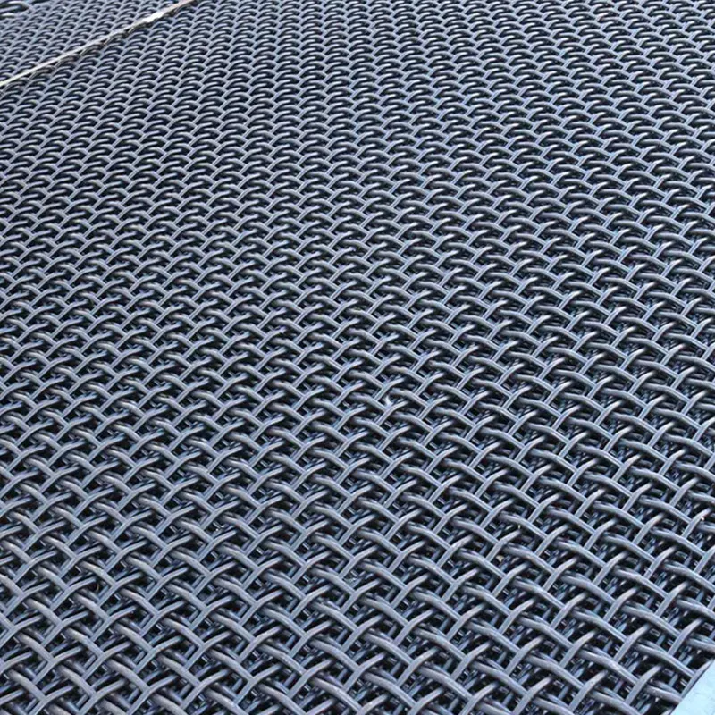 65mn crimped woven stainless steel crusher crimped wire mesh for mining vibrating screen