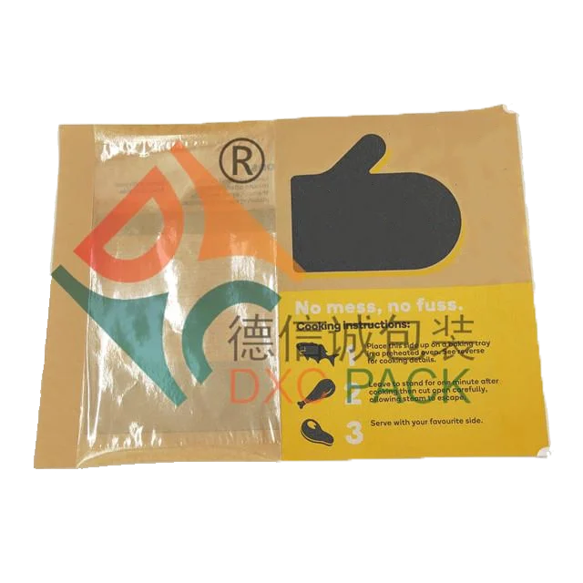 
Kraft paper Ovenable Baking bag for Chicken with window 