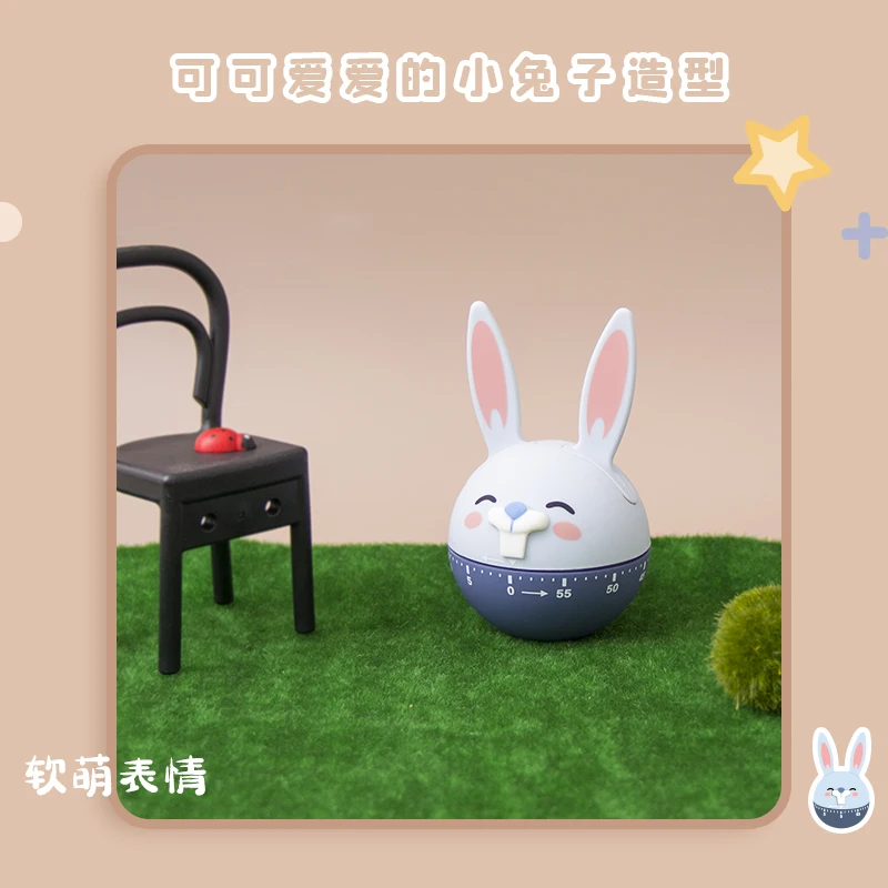 60 Minute Kitchen Timer Cute Rabbit Mechanical Timer Countdown Alarm For Kid Study Classroom Meeting