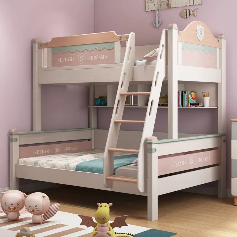 Современная Деревянная детская двухъярусная кровать в скандинавском стиле, рамка, мебель для спальни, оптовая продажа