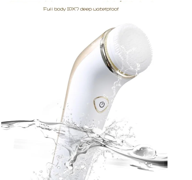 Hot Sell Popular Female Electric Face Cleanser And Massager Waterproof Sonic Silicone Facial Cleansing Brush