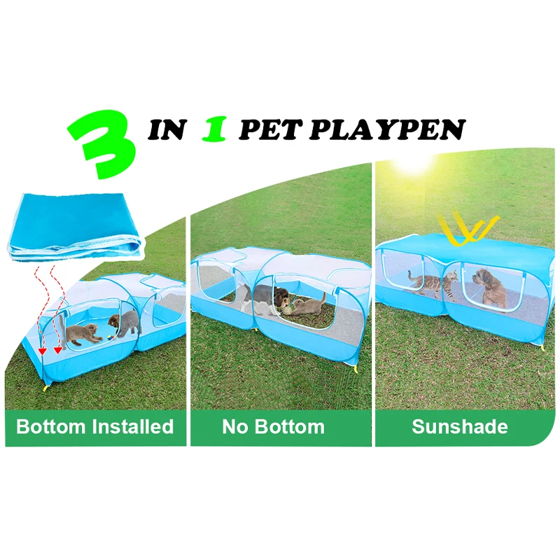Wholesale Dog Playpen Foldable Pet Exercise Pen Tents Dog Playground Indoor Outdoor Travel Camping Portable Pet Playpen