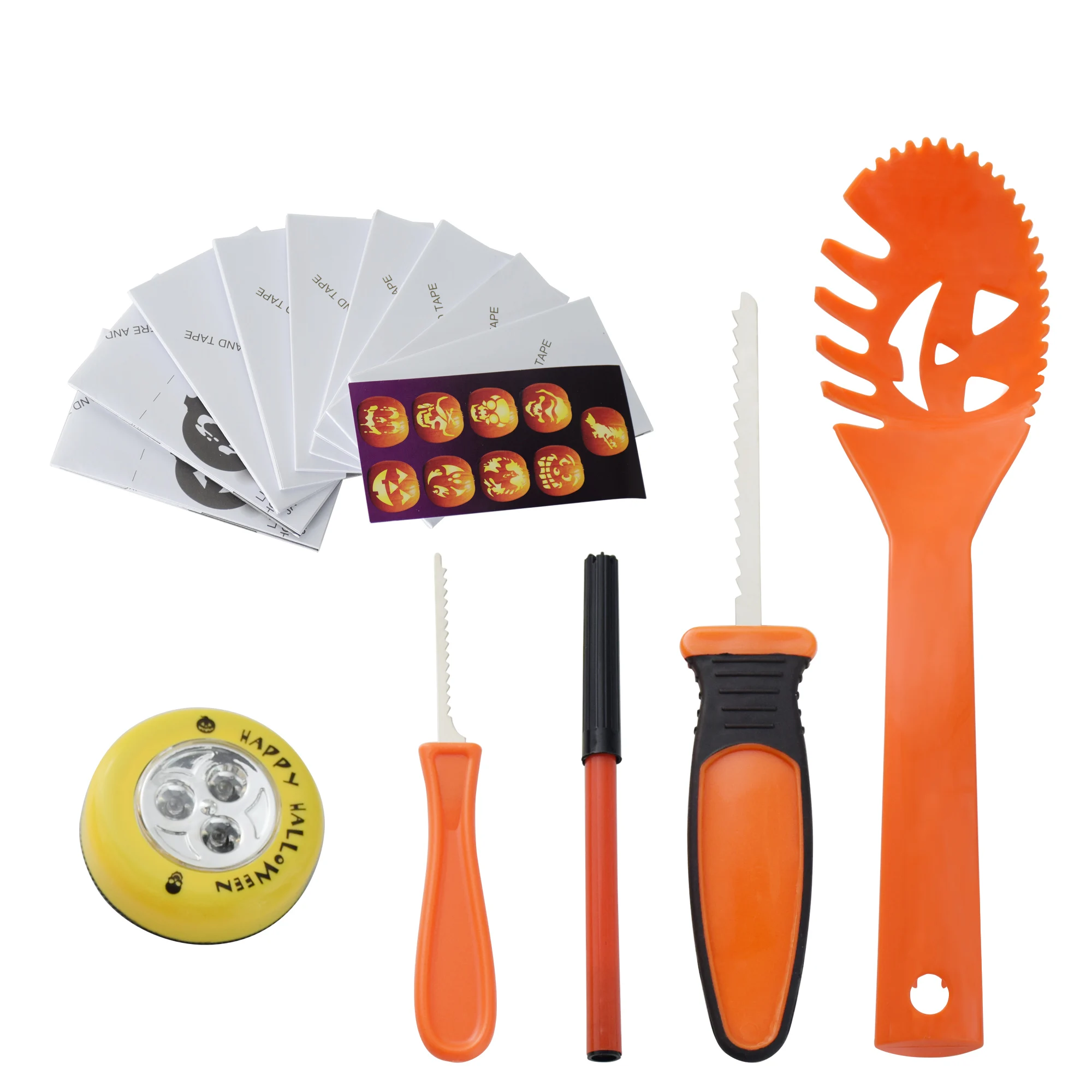 Jumbo Pumpkin Carving Tools Jack-O-Lantern 14Pcs Plastic Set for Kids Adults Halloween DIY Pumpkin Carving Kits