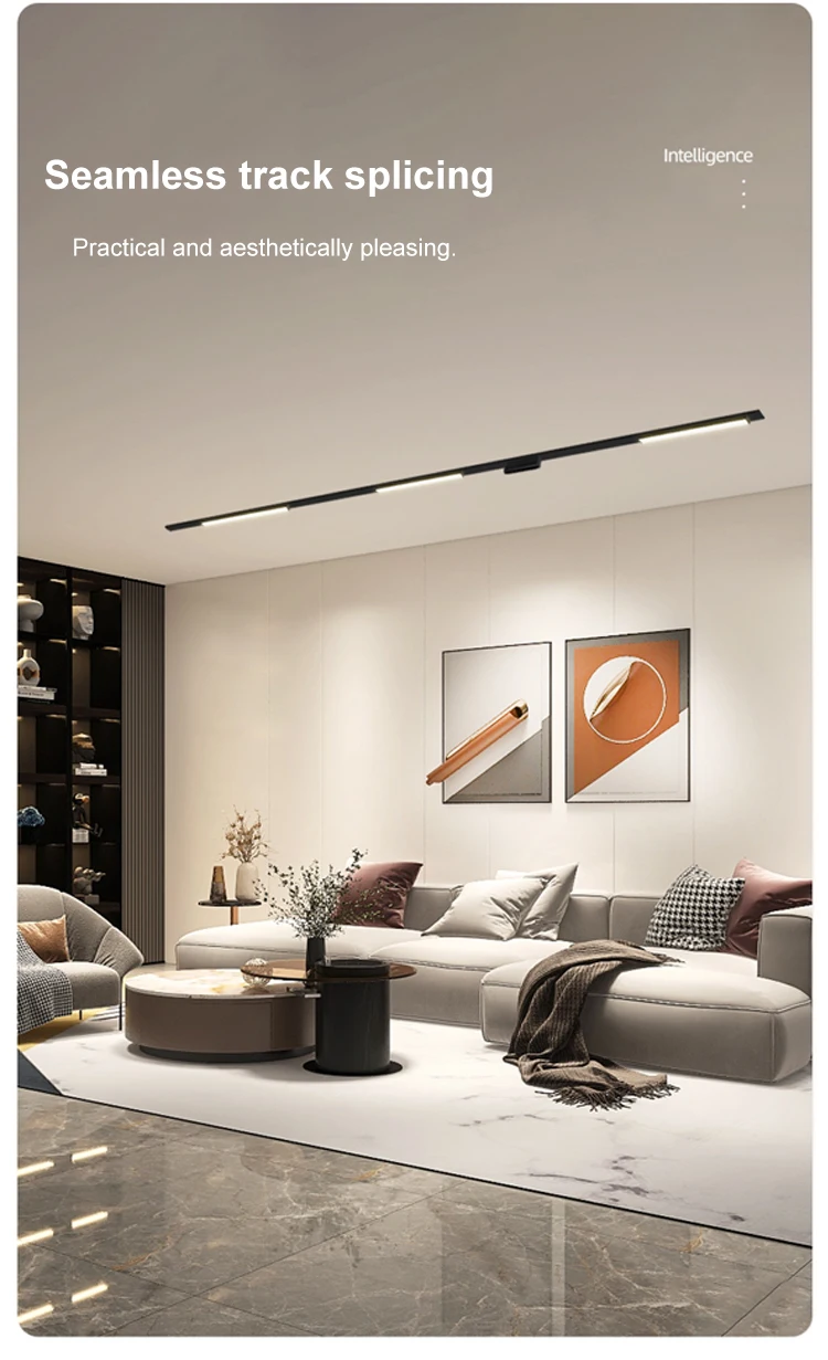 Ultra Thin Low voltage DC48v dali dimmable track lighting system adjustable led magnetic track light