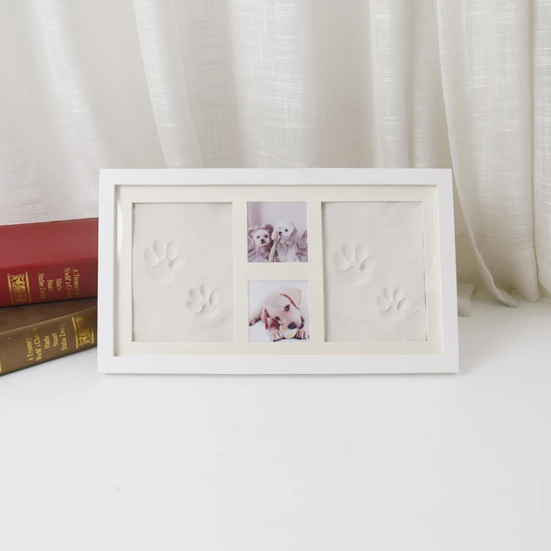 Dog Lover Gifts & Cat Mom Gifts Dog or Cat Paw Print Kit Clay Pet Keepsake Picture Frame