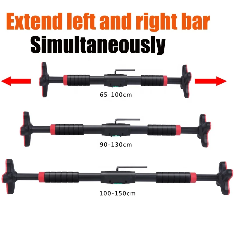 Gym Workout Bar No Screw Installation Fitness with Level Meter Doorway Pull up Bar and Chin up Bar