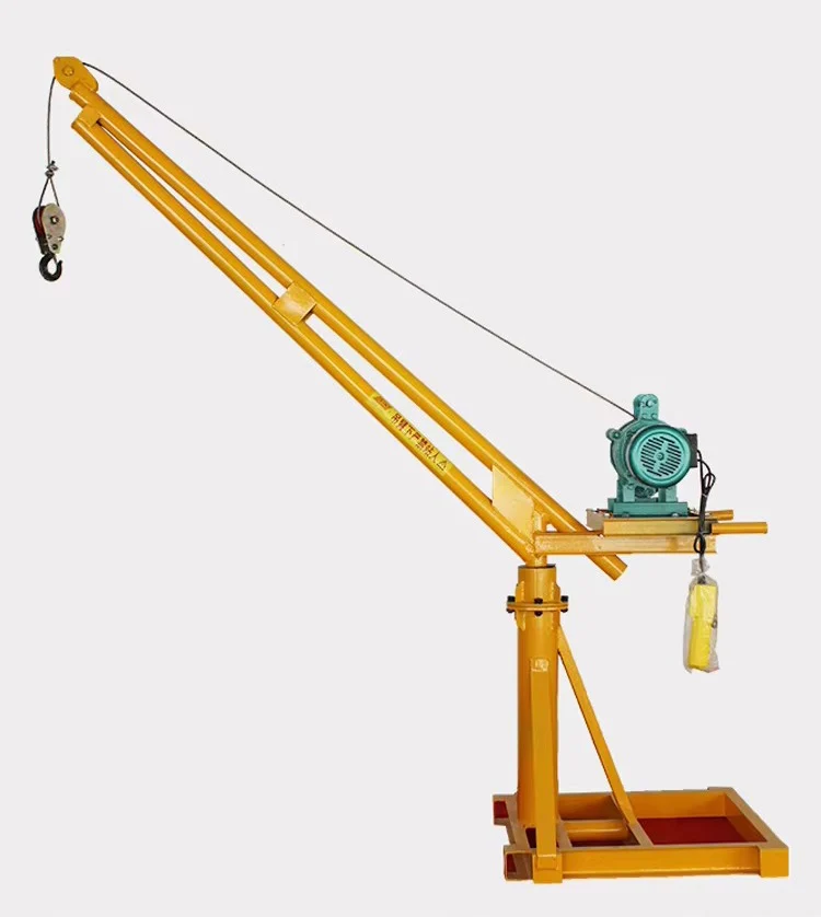 100200kg mini crane 360 degree Rotation Mobile telescopic crane mini crane 200kg 300kg 400g 500kg