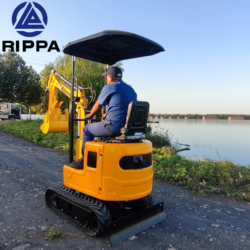 Rippa Mini Small Micro Crawler Bagger Digger Excavators Machine 2t 0.8 1.2 1.5 2 Ton 1Ton