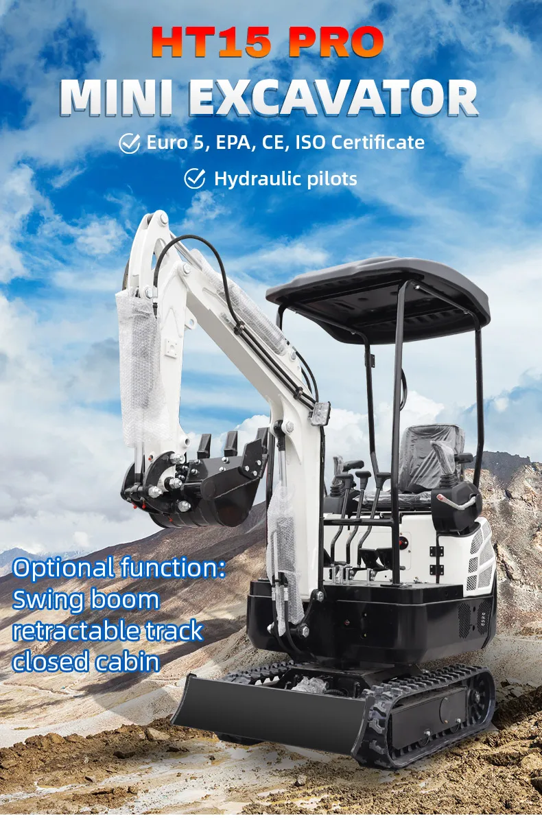 New Design Mini Excavator Prices1.5 TON  Mini Excavator Meets Euro 5 standards