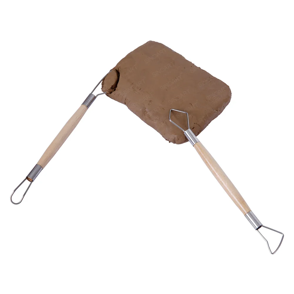 SINOART 6pcs Modeling sculptural Polymer Pottery tool Double-end wire tool Clay tool set