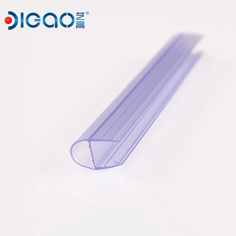 H Style Plastic PVC Sealing Strip Tampered Glass Door  Bathroom Door For Steam Shower Room