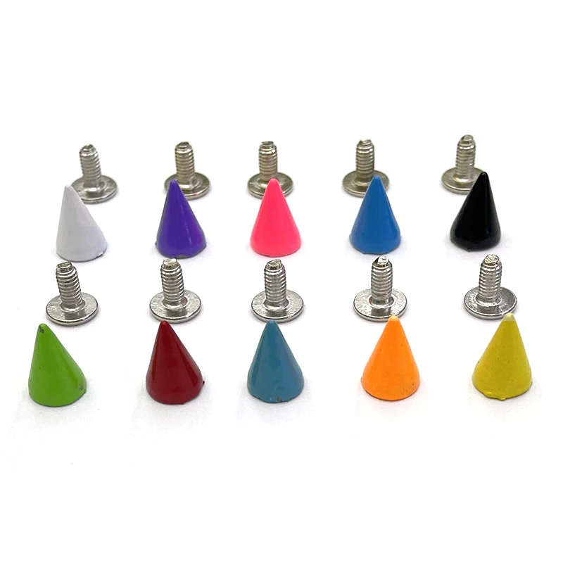 10 Kinds Colorful Paint 7*10 mm Punk Rivets Buttons Goth Newt Zinc Alloy Buckle Belt/Bag/Shoes/Hat Decorative Leather Rivets