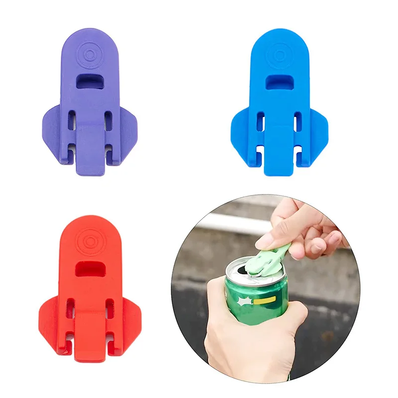 Colorful Premium Plastic Shields Tab Openers Soda Beer Beverage Can Protector Cover Manual Easy Can Opener