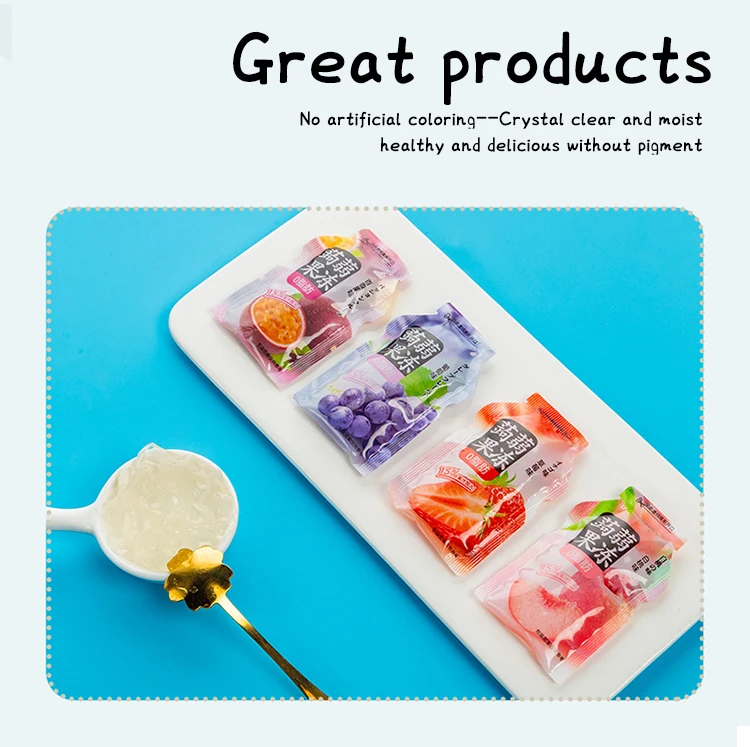 Peach Flavor Ready To Eat Fruit Wholesale Sweet Cool Beverage Snack Afternoon Dessert Konnyaku Jelly