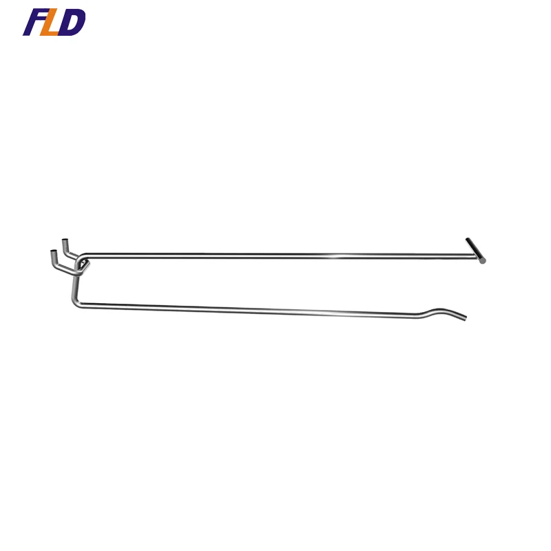 Supermarket Single Wire Pegboard Gondola Metal Hanging Display Hooks for Retail Display Rack Pegboard