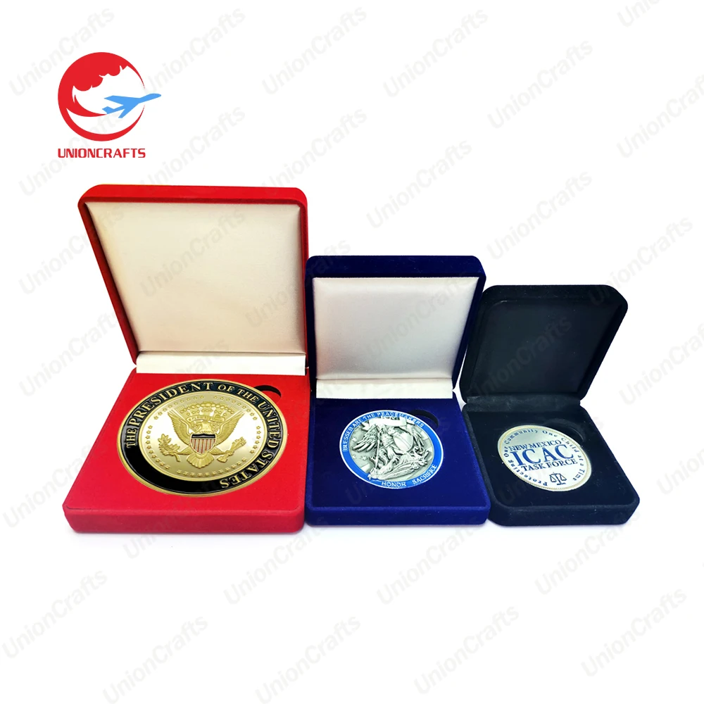 Custom commemorative US president election souvenir collections coin seal 3d metal die casting soft enamel challenge coin