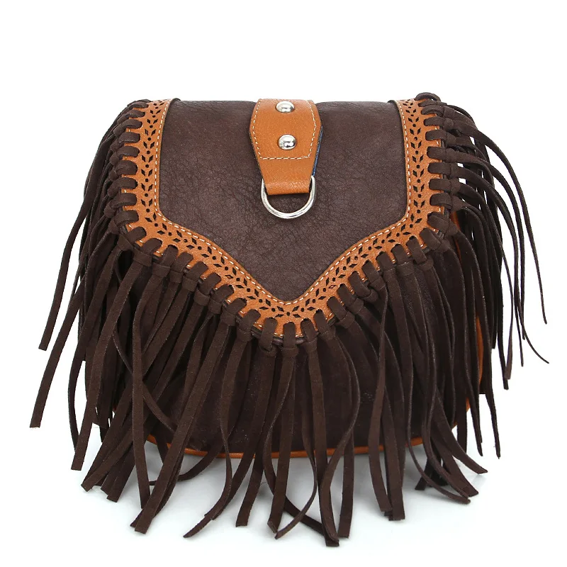 Carpet Crochet Tote Custom Tassel Crossbody Cowboy Bag Boho Fringe Messenger Bags Bohemian Leopard Tote Bags Handbag