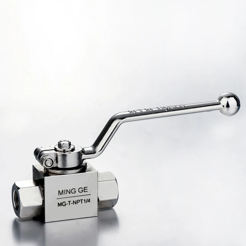 KHB Type Carbon Steel Pilot Check Valve NPT/ SAE/BSP/BSPT/Metric Hydraulic Ball Valve Manual Operating High Pressure Ball Valve