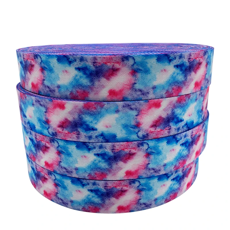 Hot Sale Rainbow Nylon Strap Webbing Custom Printed Dog Collar Sew Bags Polyester Webbing