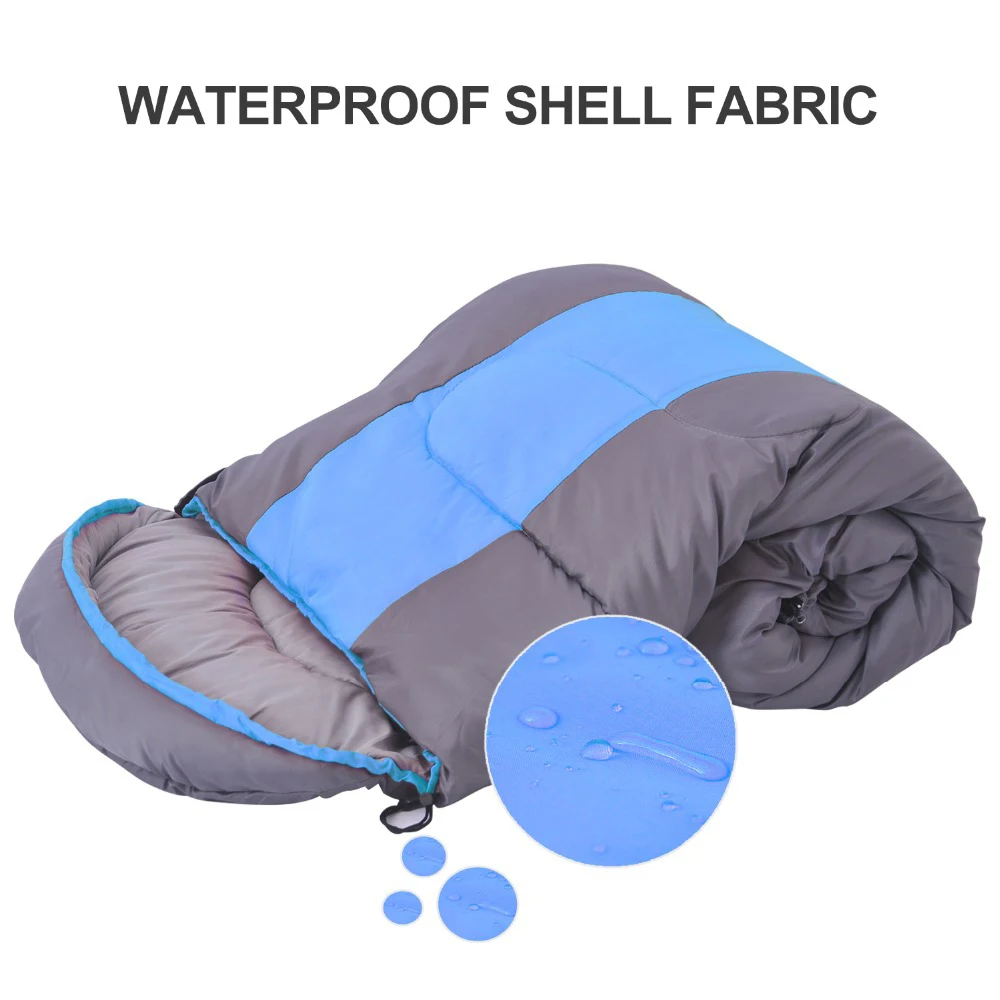 Lightweight 4-Season Outdoor Travel Hiking Camping Envelope Sleeping Bag Single Polyester Adults Children Summer Camping Bed