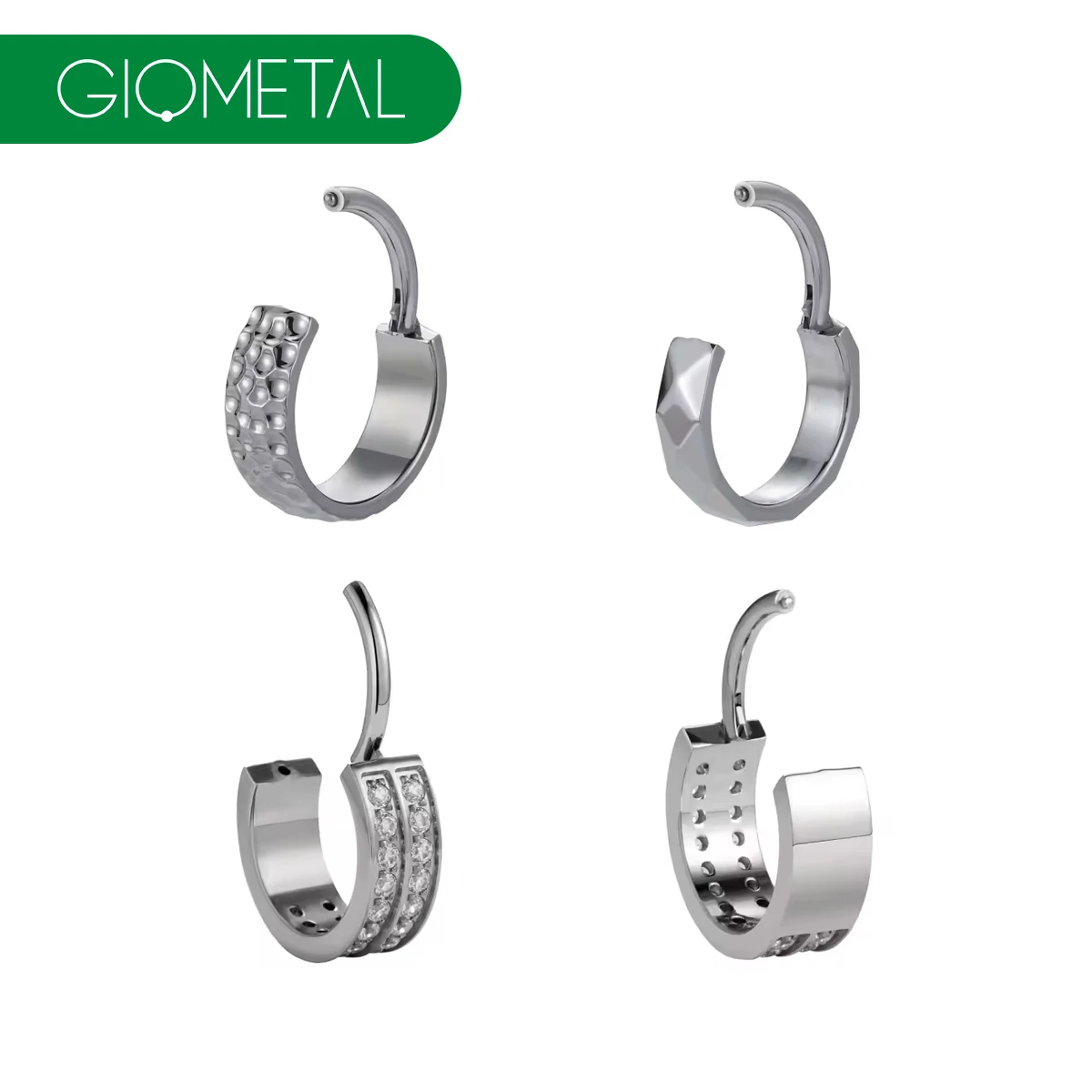 Giometal G23 ASTM F136 титановый пирсинг Септум кликер для носа ювелирные изделия шарнирное сегментное кольцо трагус Daith украшения пирсинга