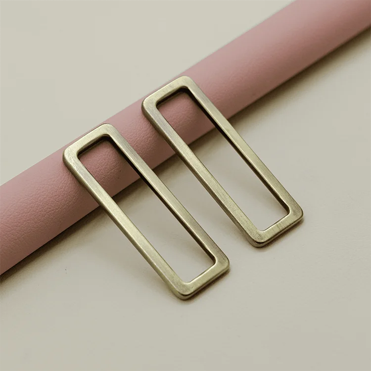 New Design Rectangle Metal Ring 38mm Slider Buckle Adjuster Metal Buckle Square Ring For Bags