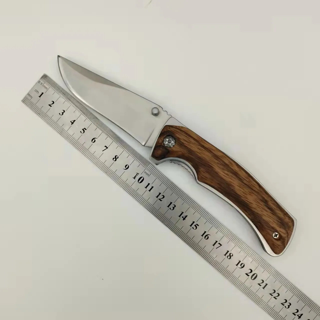 Custom Knives Slide Blade Folding Pocket Knife survival Wooden Handle