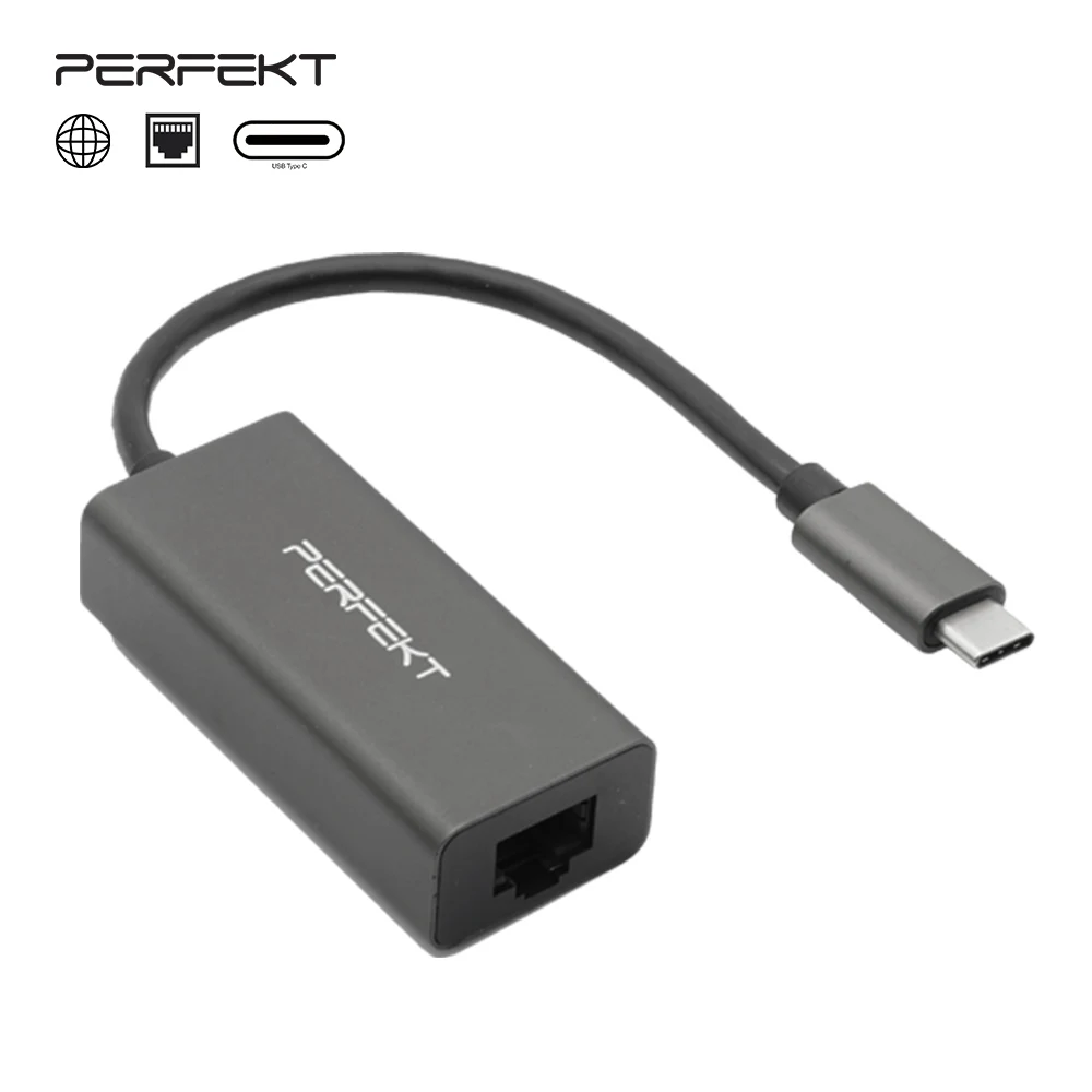 USB-C to Gigabit Ethernet RJ45 10/100/1000Mbps Converter Adapter