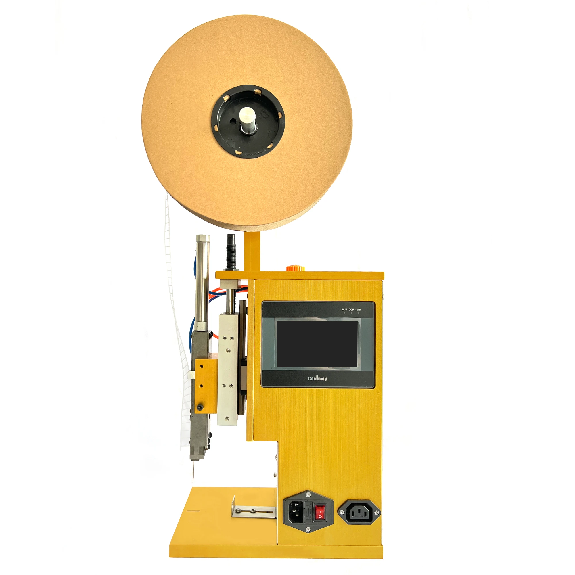 Custom logo Socks Labeling Machine Booster Pneumatic Automated  Tag Pin Tag Roll Tagging Machine