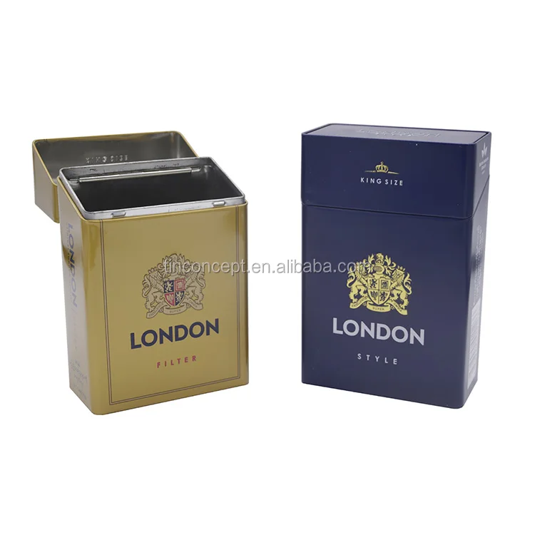 Custom Embossed Rectangle Tin Metal filter Package Box