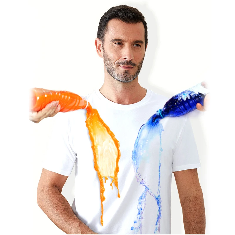 Custom large size short-sleeved waterproof anti-fouling  deodorant breathable unisex bottom shirts