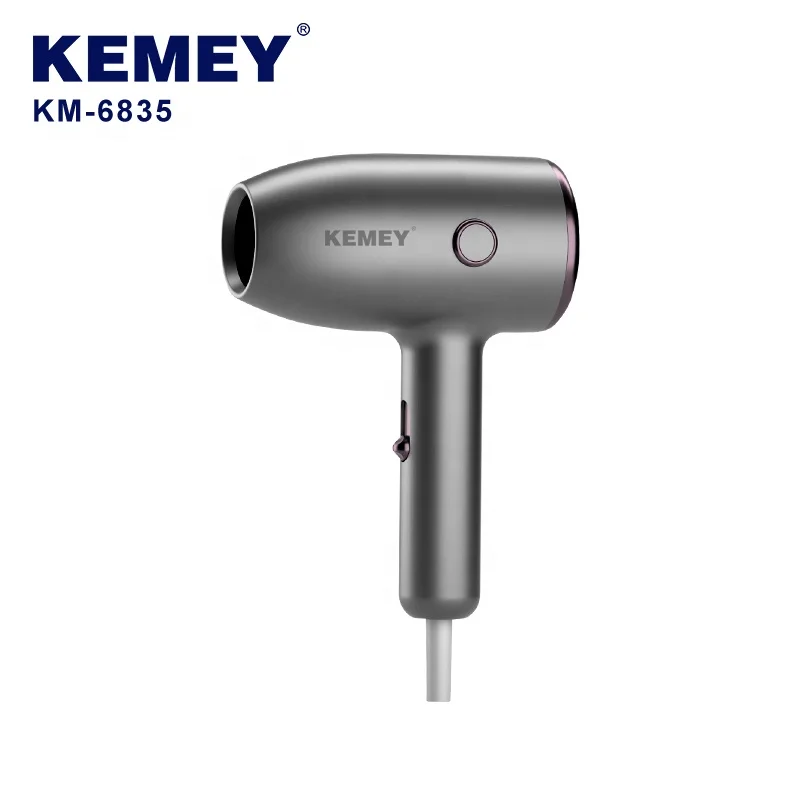 Легкий и портативный мощный парикмахерский салон kemey Km-6835 молоток форма Высокая мощность мини тела двухскоростной фен для