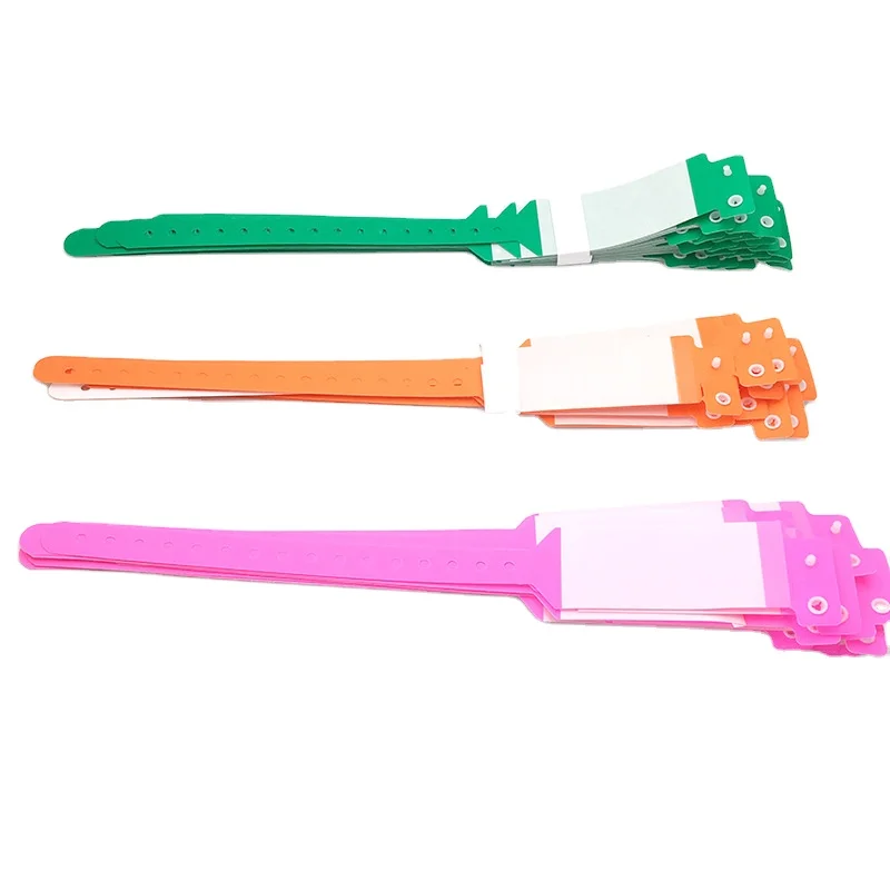 Different color disposable PVC waterproof writable customized surgical ID Bracelet for Patient Identification wristband