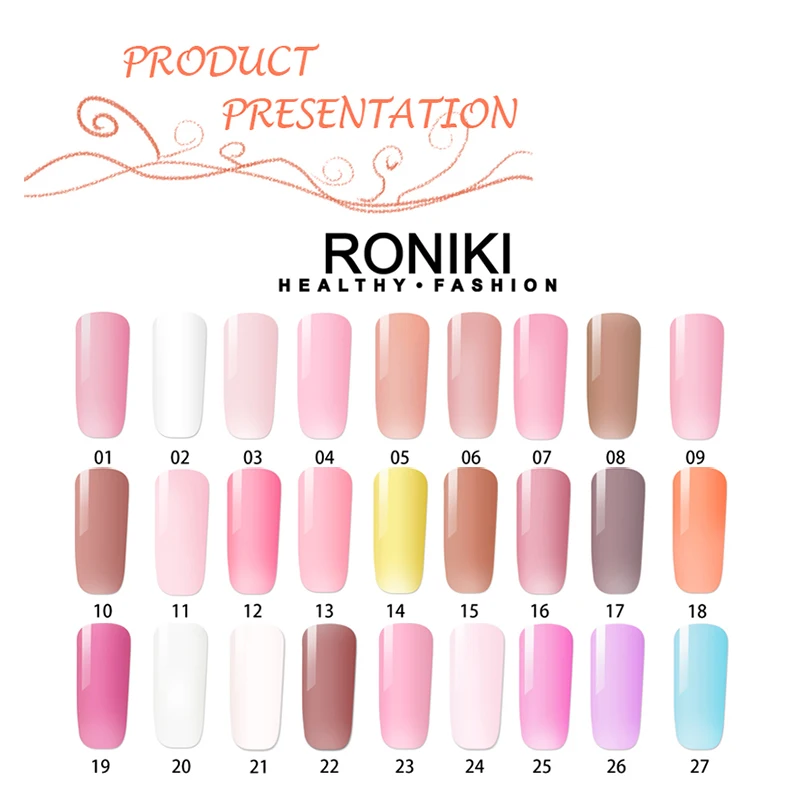 RONIKI Private Label Customized Jelly Hard Gel Polish Construction UV Gel Nail Extension Gel