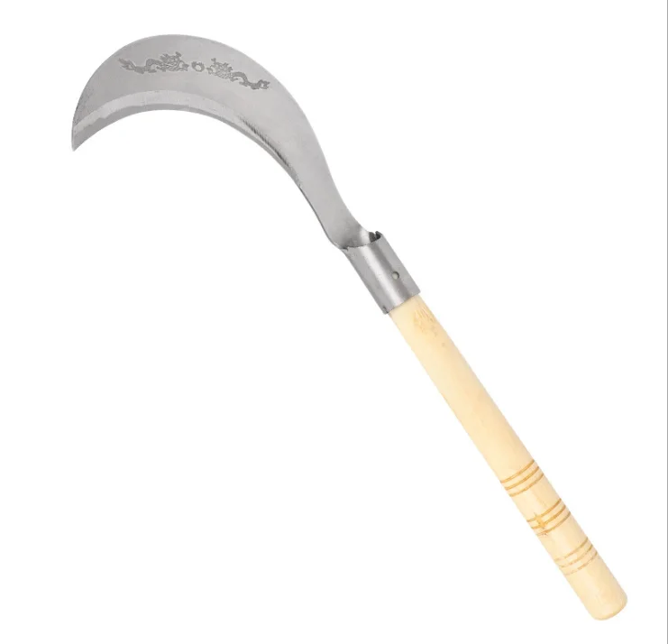 Manganese steel agricultural mower mountaineering Pathfinder sickle with long handle