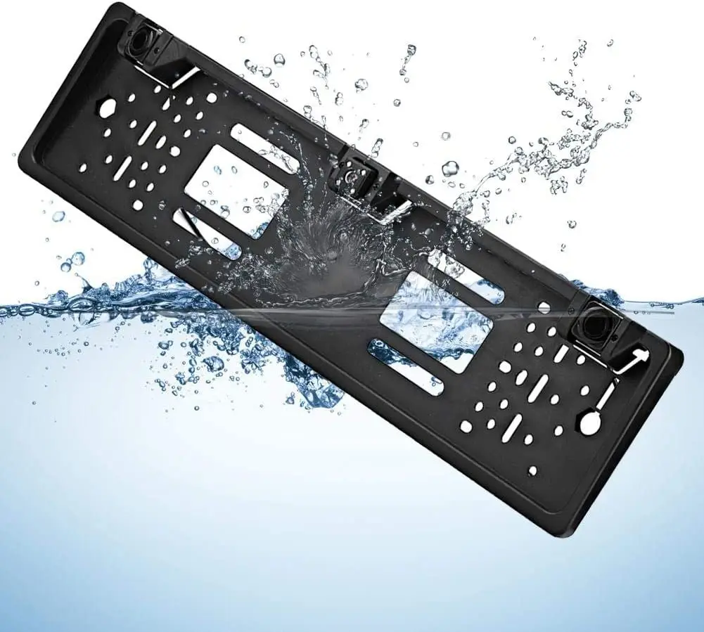 European Plate Frame Car License CCD Rear View Camera Parking sensor Two Reversing Radar and IR night vision wide ange camera