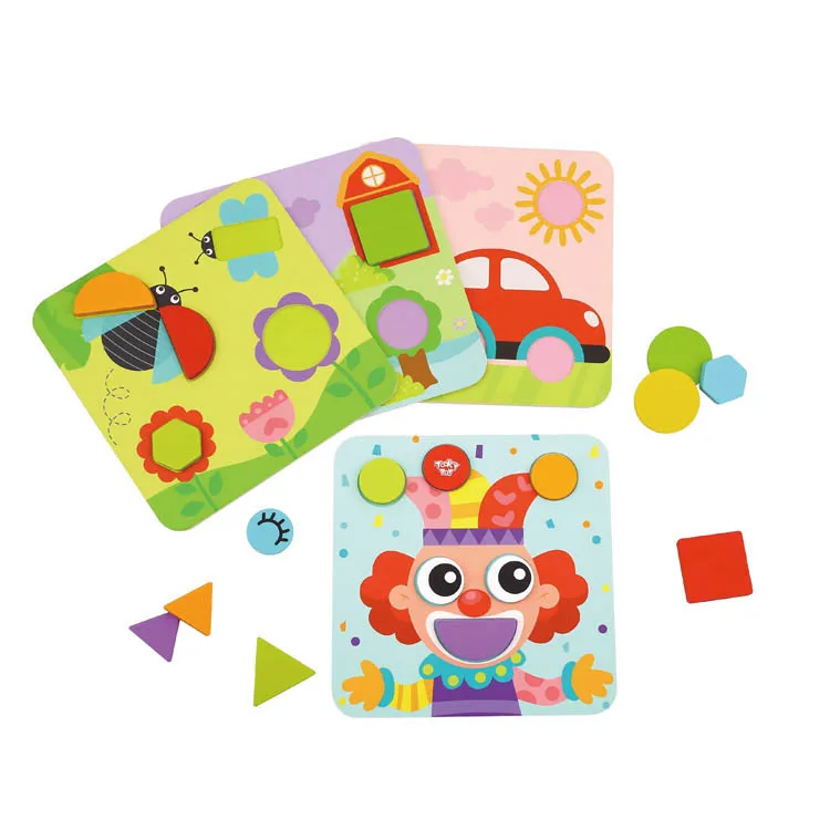  TOOKY игрушка 2020 новая деревянная 4 в 1 пазл Божья коровка Клоун форме для