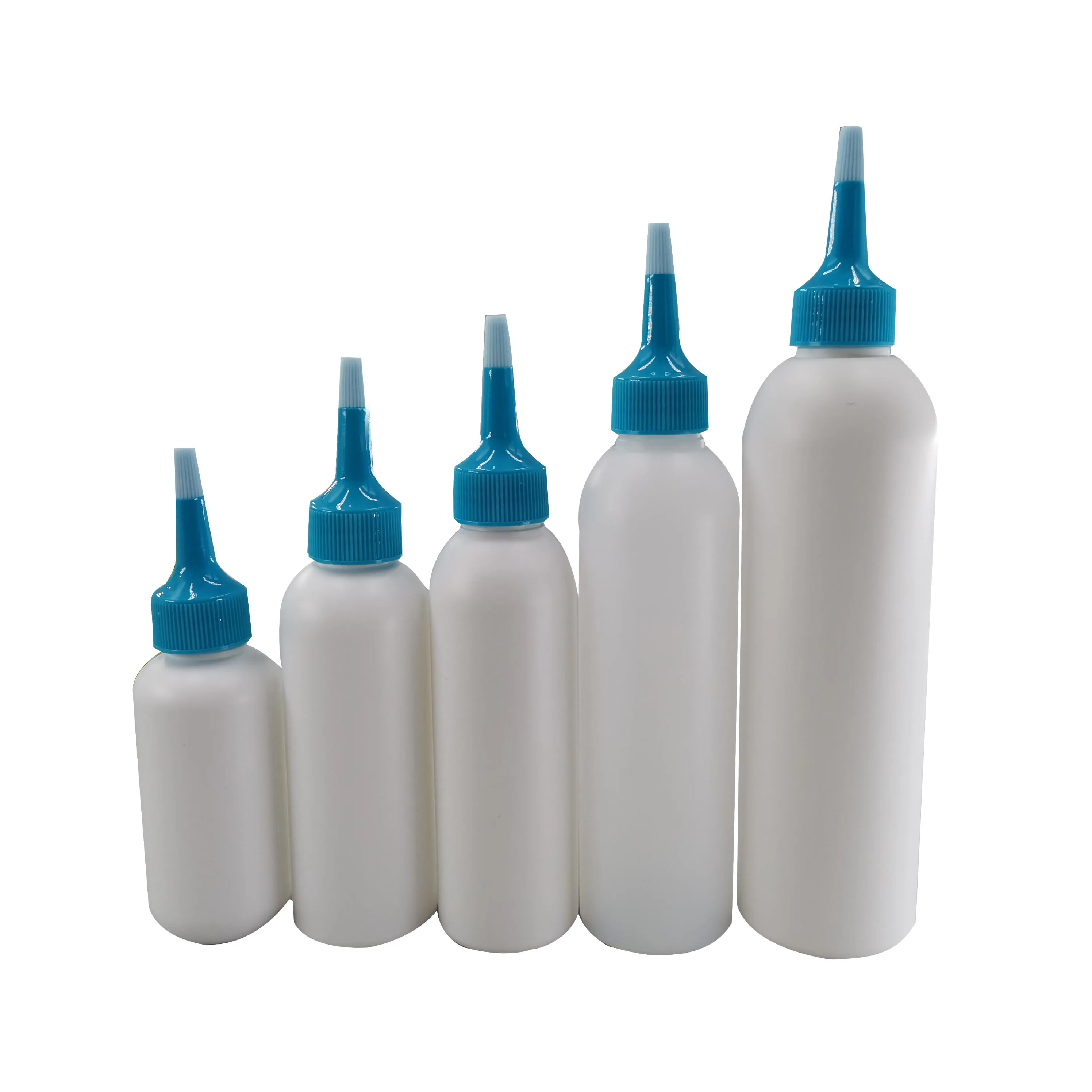 92/120/200/270ml HLDPE hair Dye squeeze bottle in white with twist cap for pigment squeeze bottles with dispensing cap