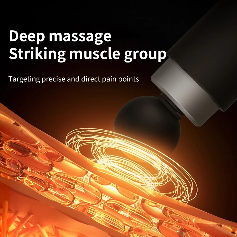 Mini Massage Gun  Heated And Cold Massage Fascial Gun Portable Professional Massage Gun with 10 Head