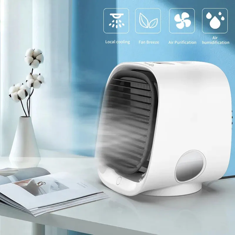 Good Quality Air Conditioner Mini Humidification Cooler Office Usb DC Portable Room ABS USB 5V Cooler Fan