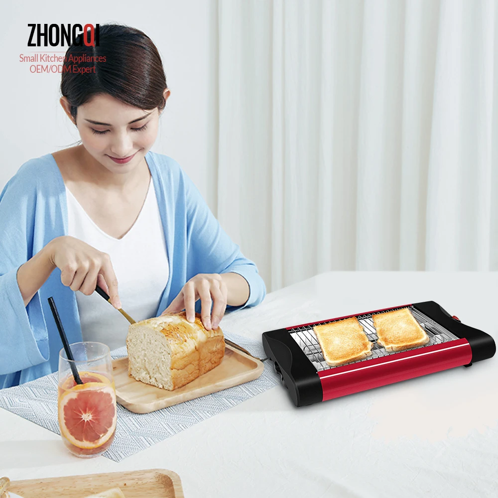 Лучший маленький 2 слайсер из нержавеющей стали компактный пластиковый стол сэндвич с конвекцией жареный прибор Плоский тостер