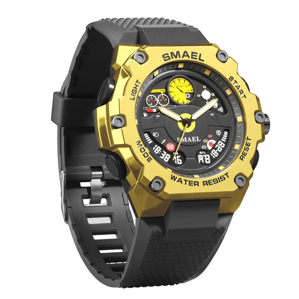 SMAEL new quartz watches 8092 fashion digital clock sport watch for men