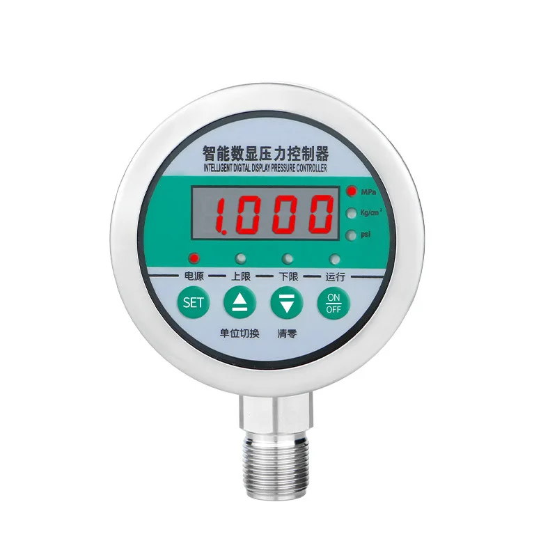24V/AC220V/AC380V stainless steel intelligent digital pressure controller digital display electric contact pressure gauge