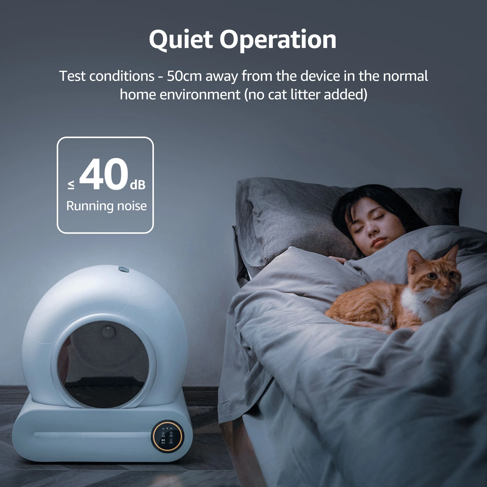 IPetDog 65L Large Space Self Cleaning Cat Automatic Litter Box Wi-Fi Enabled Smart Robot with 24H App Remote Control