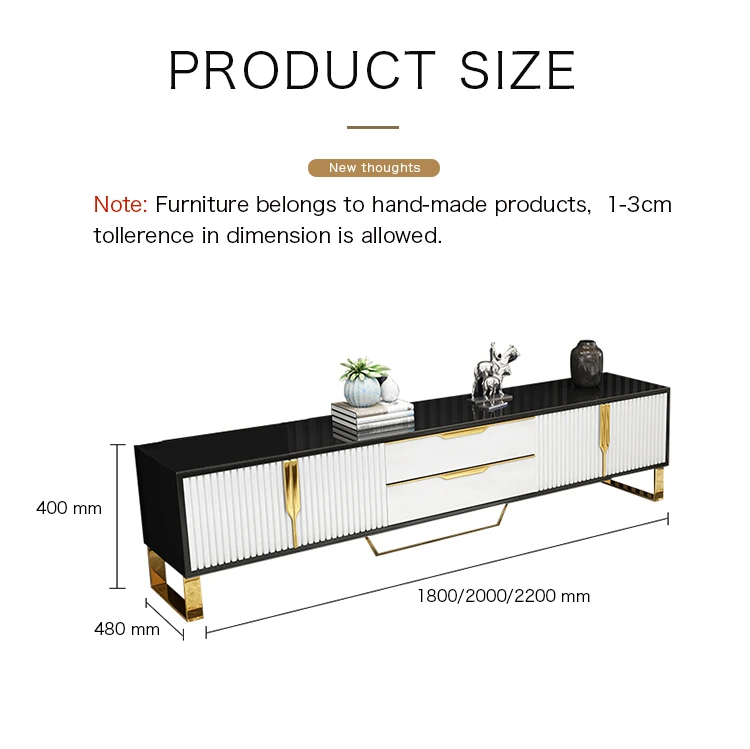 Elegant Design Light Luxury TV Cabinet Modern TV Stand Showcase