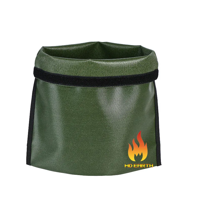 Fireproof green Bag BBQ Charcoal Storage Bag Charcoal Collection Bag