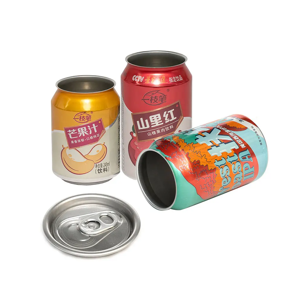 china manufacturer custom 275ml 1000ml 200ml 500ml 330ml sleek shrink sleeve packing can recycling beer aluminum round soda cans
