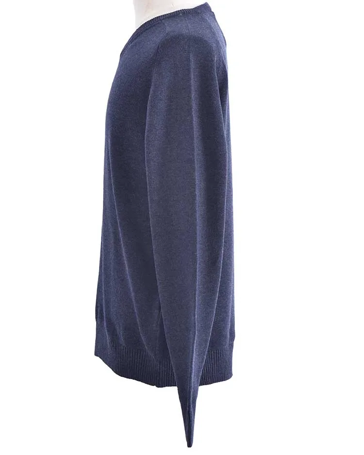 Винтажный Мужской базовый пуловер из органического хлопка с v-образным вырезом 9gg